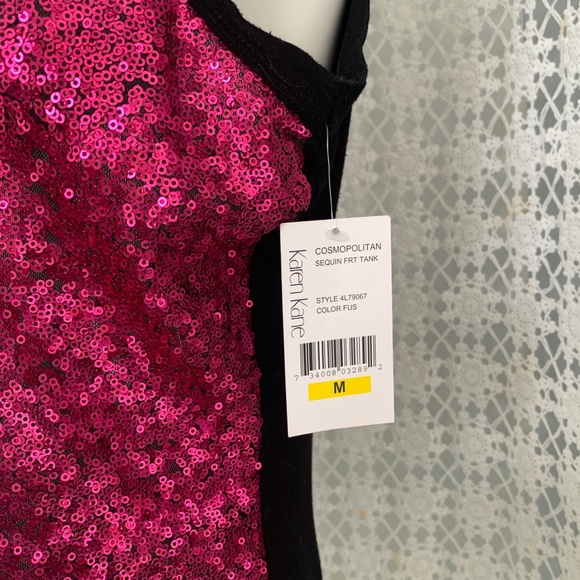SOLD Karen Kane NWT sequin front top - Picture 4 of 8